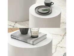 Juego de mesa de centro blanco 48x48x38 giva