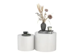 Juego de mesa de centro blanco 48x48x38 giva