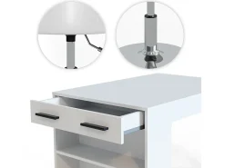 Juego de mesa de comedor blanco 67x100x77.5 repose