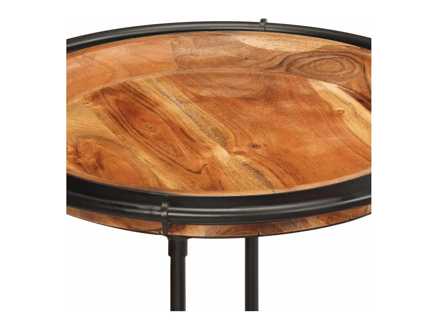 Juego de mesas auxiliar 2 piezas madera maciza de acacia