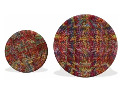 Juego de mesas de centro con detalles chindi 2 unidades multicolor