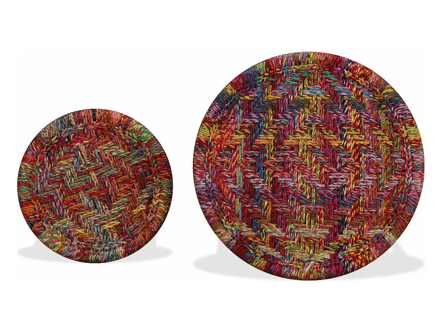 Juego de mesas de centro con detalles chindi 2 unidades multicolor