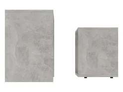Juego de mesas de centro contrachapada gris hormigón 48x30x45cm