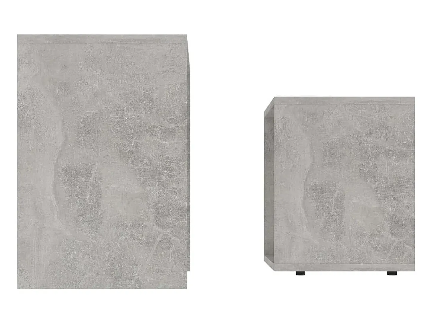 Juego de mesas de centro contrachapada gris hormigón 48x30x45cm