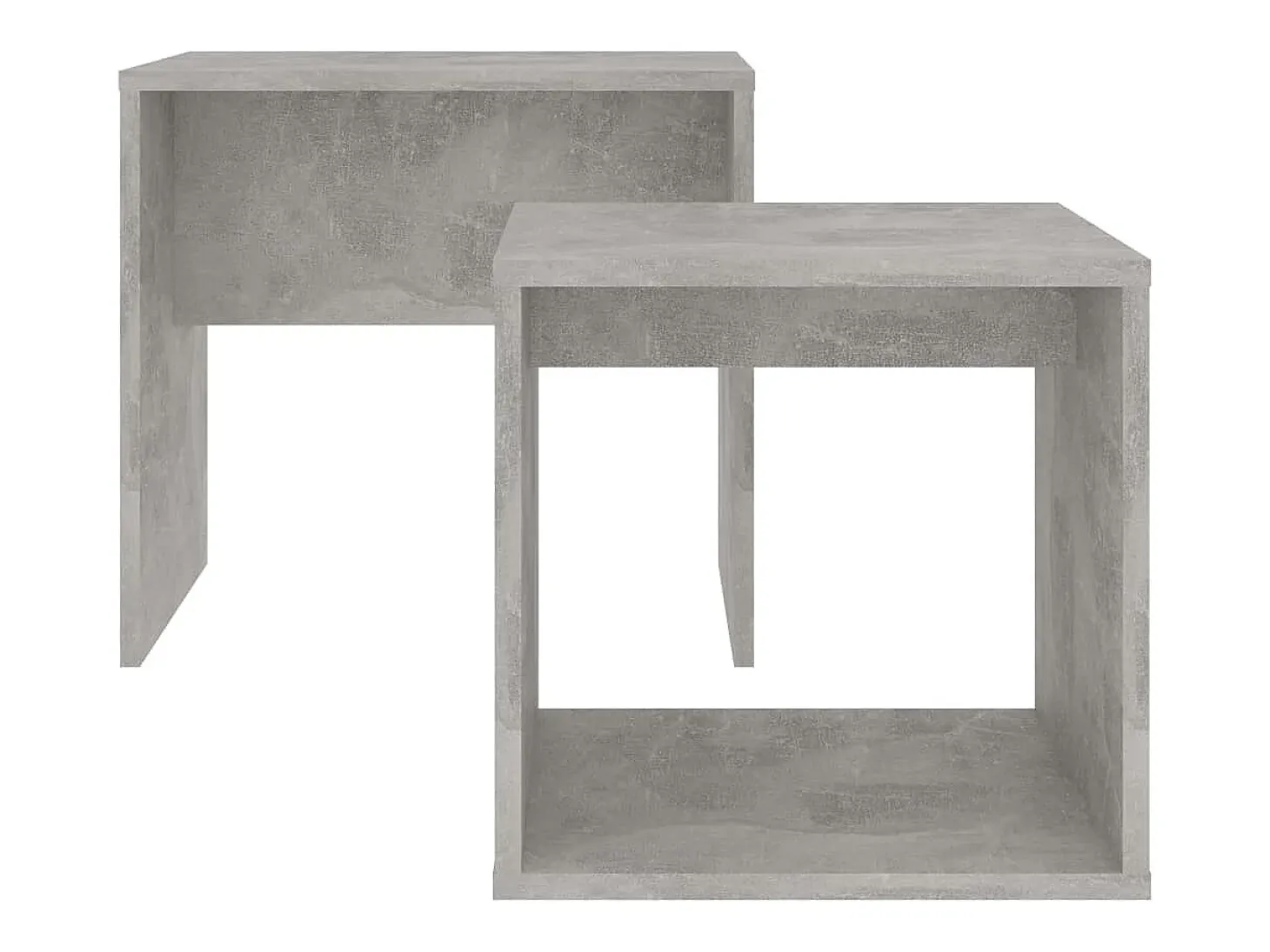 Juego de mesas de centro contrachapada gris hormigón 48x30x45cm