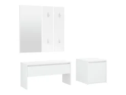 Juego de muebles de recibidor madera contrachapada blanco ES549166