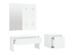 Juego de muebles de recibidor madera contrachapada blanco ES549166
