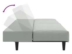 Juego de sofás 2 piezas terciopelo gris claro