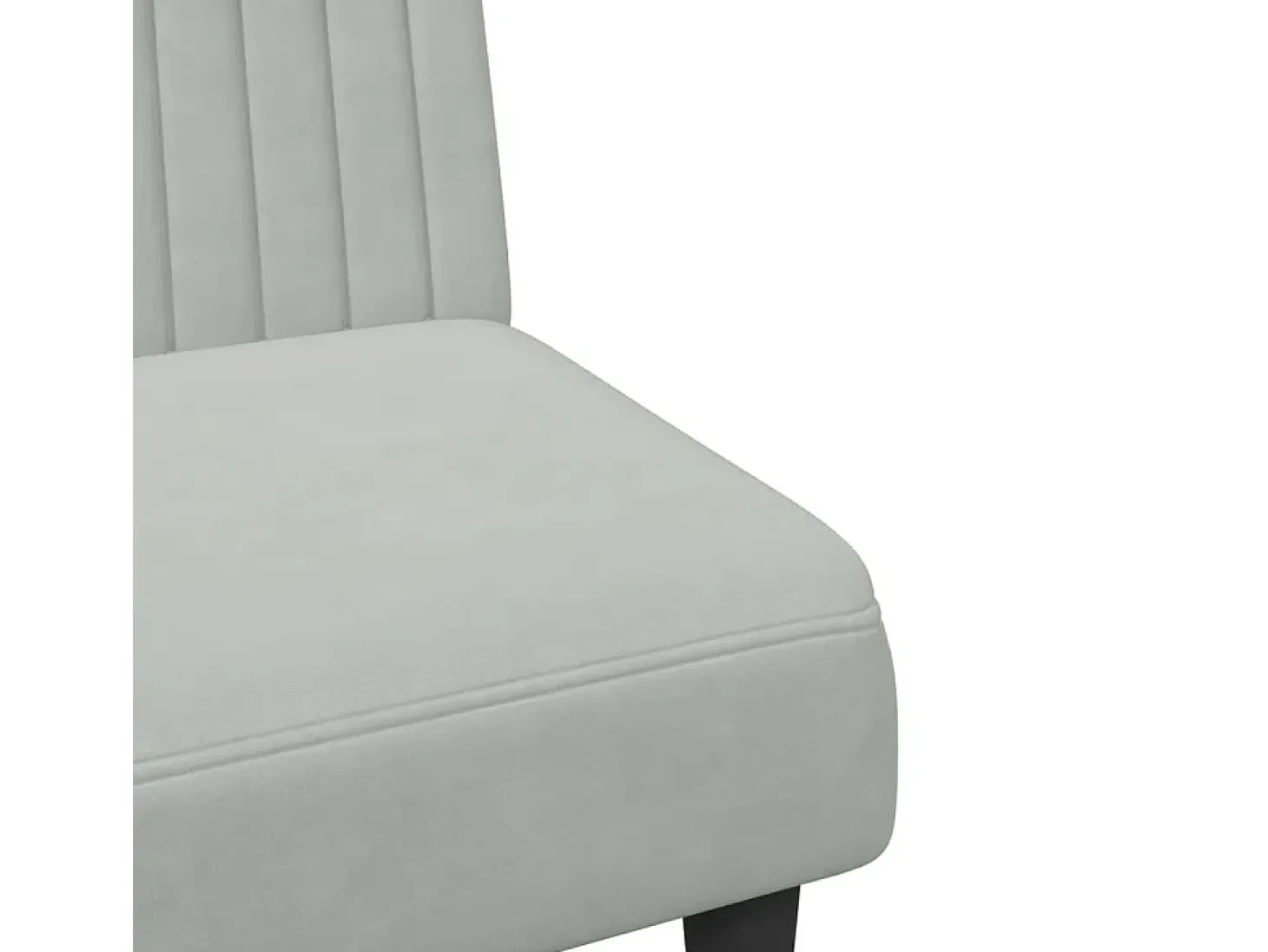 Juego de sofás 2 piezas terciopelo gris claro
