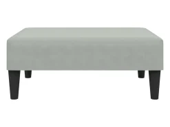 Juego de sofás 2 piezas terciopelo gris claro