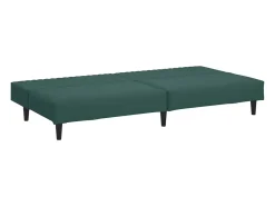 Juego de sofás 2 piezas terciopelo verde oscuro