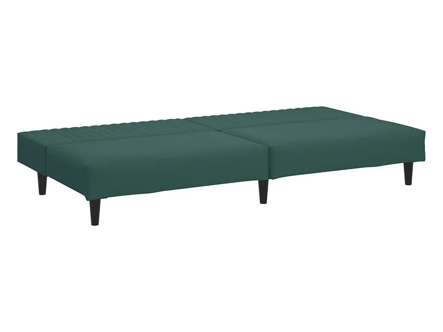 Juego de sofás 2 piezas terciopelo verde oscuro