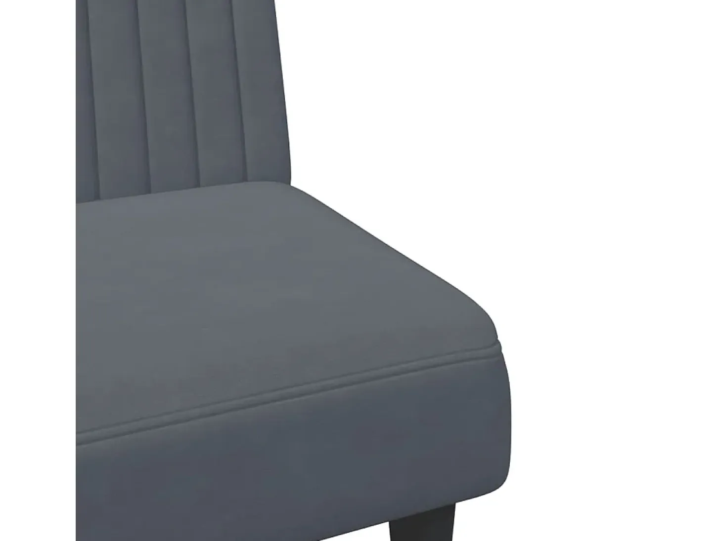 Juego de sofás 2 piezas terciopelo gris oscuro