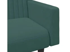 Juego de sofás 2 piezas terciopelo verde oscuro