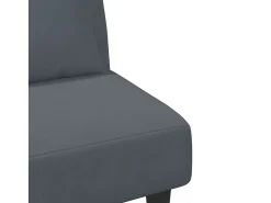 Juego de sofás con cojines 2 piezas terciopelo gris oscuro