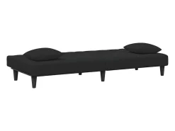 Juego de sofás con cojines 2 piezas terciopelo negro