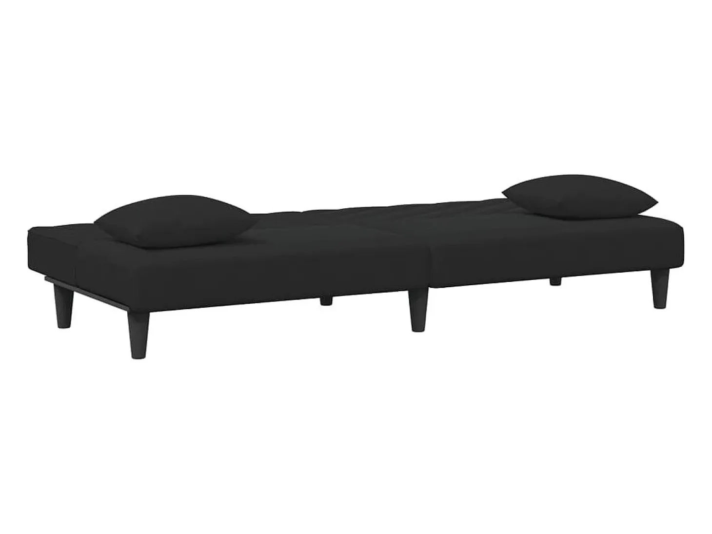 Juego de sofás con cojines 2 piezas terciopelo negro