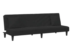 Juego de sofás con cojines 2 piezas terciopelo negro