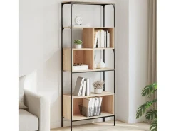 Jytte Librería 5 estantes madera de ingeniería roble 76x33x188,5 cm