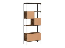 Jytte Librería de 5 estantes madera ingeniería roble ahumado