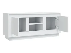 Kedron Mueble para TV madera contrachapada negro 102x35x45 cm