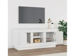 Kedron Mueble para TV madera contrachapada negro 102x35x45 cm
