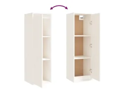 Keegan Muebles para TV 8 piezas madera maciza de pino blanco