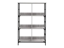 Keith Estantería de madera de ingeniería gris Sonoma 78,5x33x117,5 cm