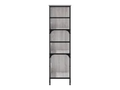 Keith Estantería de madera de ingeniería gris Sonoma 78,5x33x117,5 cm