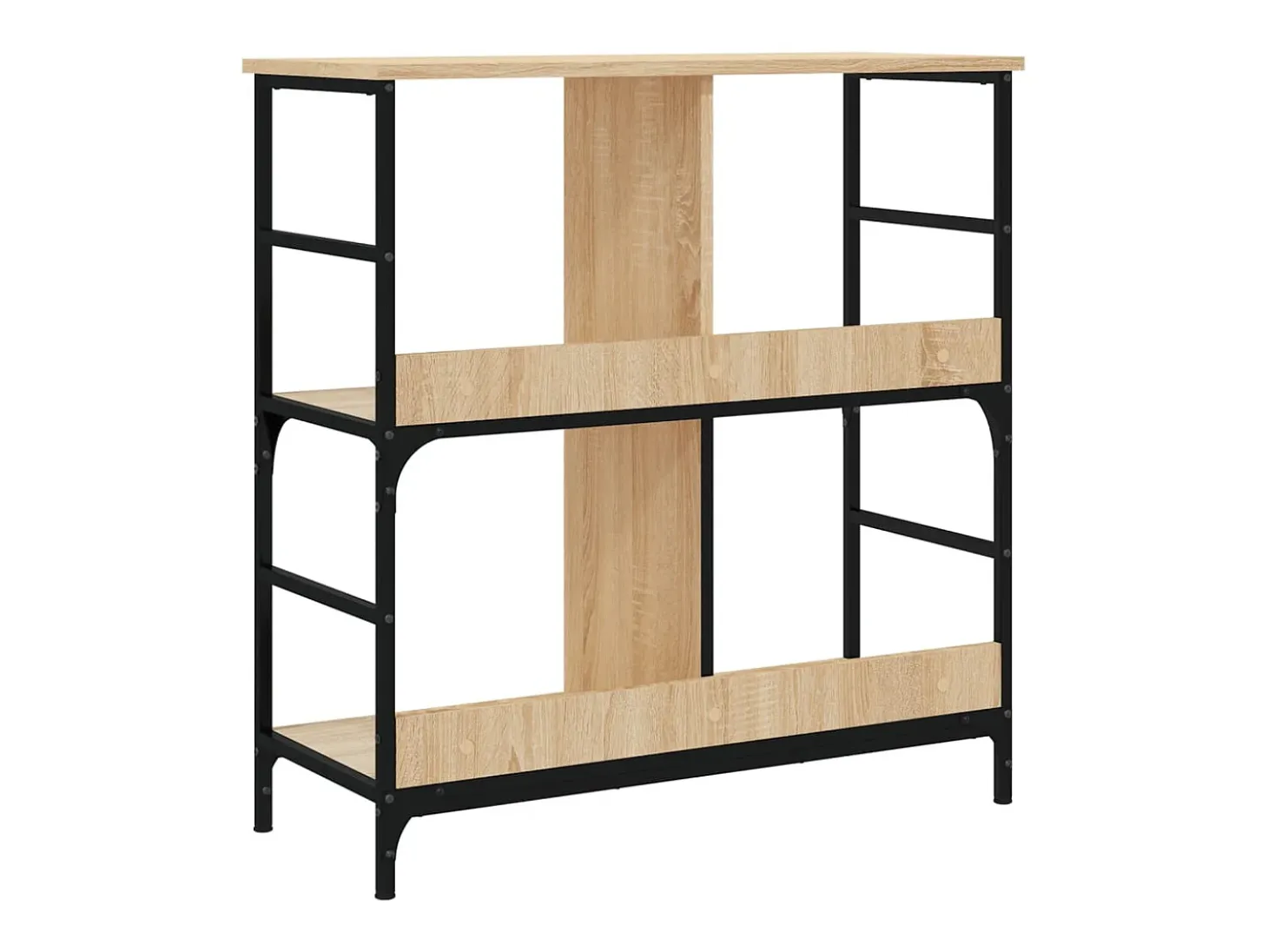 Keith Estantería de madera de ingeniería roble Sonoma 78,5x33x82 cm