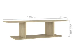 Kiandra Mueble de TV de pared roble Sonoma 103x30x26,5 cm