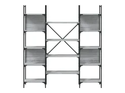Kiki Estantería de madera ingeniería gris Sonoma 155,5x24x166,5 cm