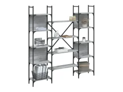 Kiki Estantería de madera ingeniería gris Sonoma 155,5x24x166,5 cm