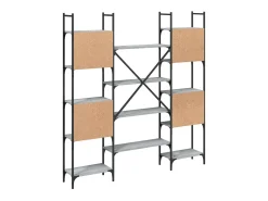 Kiki Estantería de madera ingeniería gris Sonoma 155,5x24x166,5 cm