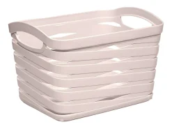 Kit 3 Cestas Medianas Rectangulares 1,5 Litros Rosa 7house