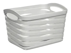 Kit 3 Cestas Medianas Rectangulares 1,5 Litros Gris 7house