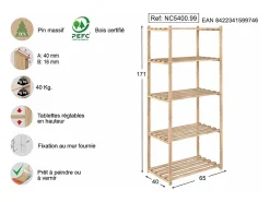 Kit de estantería profundidad 40 cm Natura