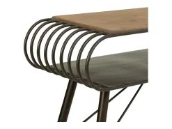 Kit Recibidor De Madera Y Metal Marron
