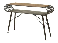 Kit Recibidor De Madera Y Metal Marron