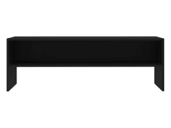 Kobe Mueble para TV madera contrachapada negro 120x40x40 cm
