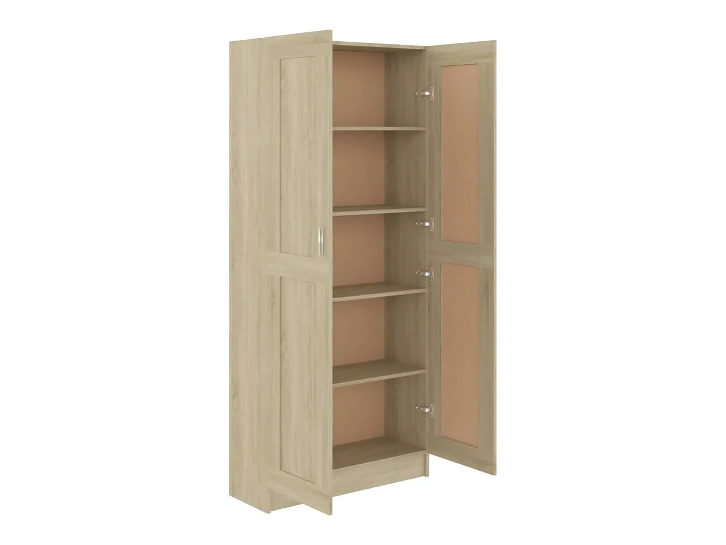Krimpen aan den IJssel Armario de libros contrachapada color roble 82,5x30,5x185,5 cm