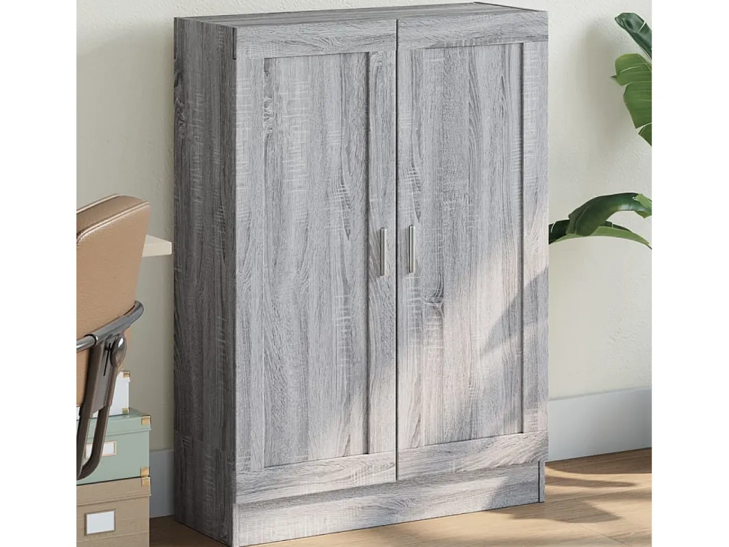 Krimpen aan den IJssel Armario de madera de ingeniería gris sonoma 82,5x30,5x115 cm
