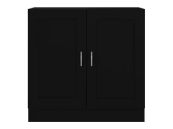 Krimpen aan den IJssel Armario de libros madera contrachapada negro 82,5x30,5x80 cm
