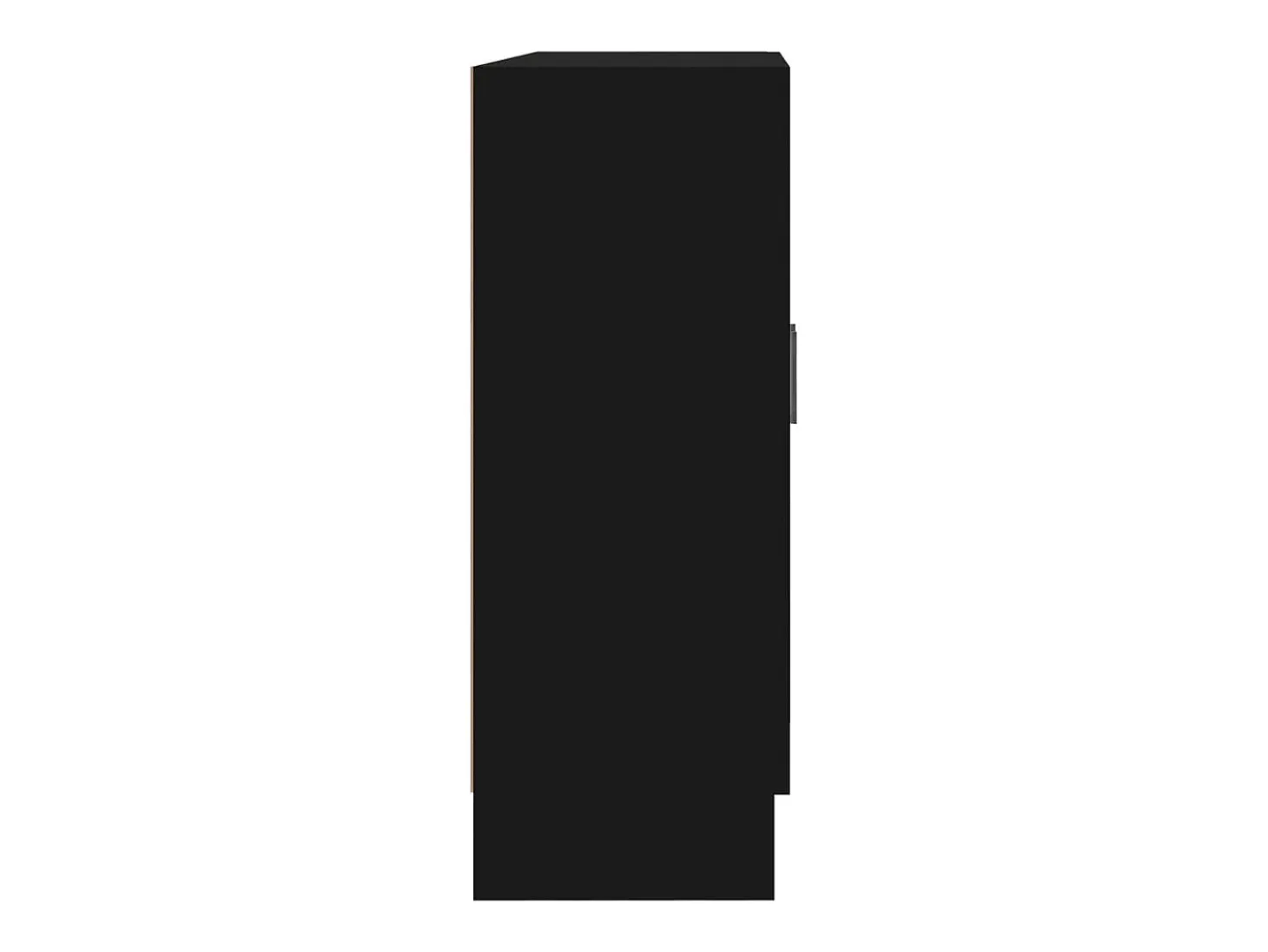 Krimpen aan den IJssel Armario de libros madera contrachapada negro 82,5x30,5x80 cm