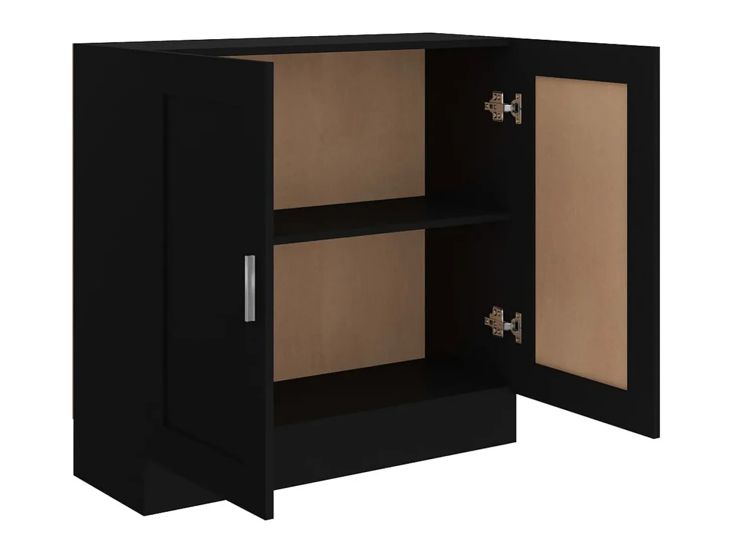 Krimpen aan den IJssel Armario de libros madera contrachapada negro 82,5x30,5x80 cm