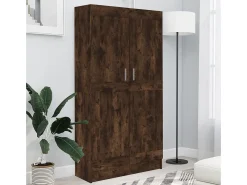 Krimpen aan den IJssel Armario libros madera contrachapada roble humo 82,5x30,5x150 cm