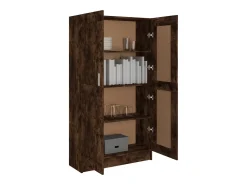 Krimpen aan den IJssel Armario libros madera contrachapada roble humo 82,5x30,5x150 cm