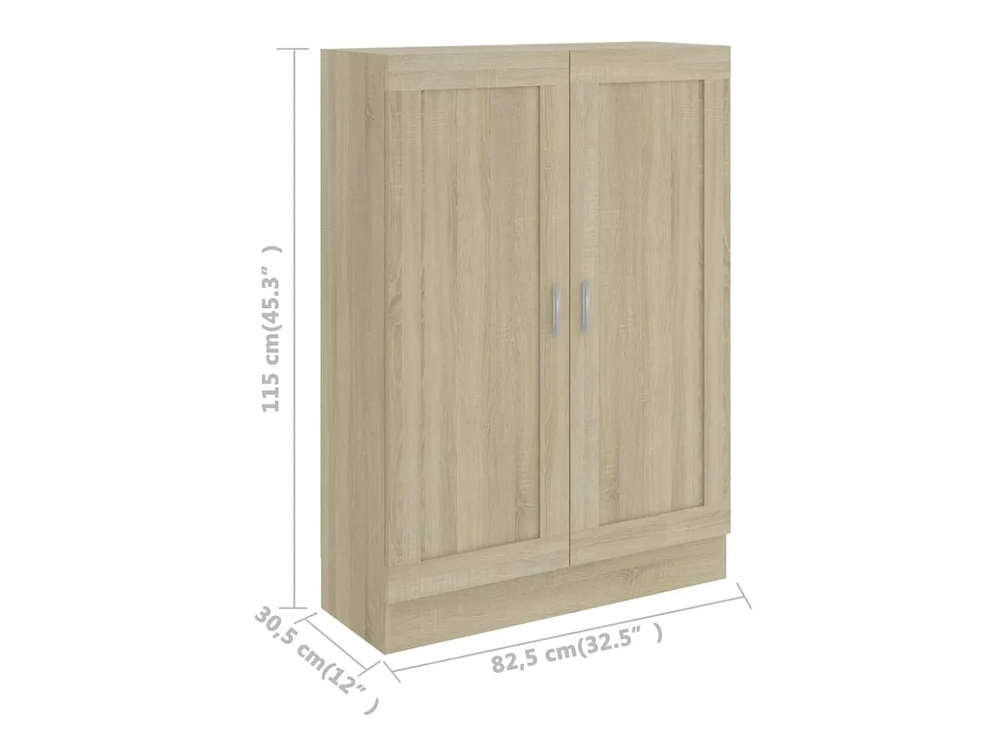 Krimpen aan den IJssel Estantería madera contrachapada color roble 82,5x30,5x115 cm