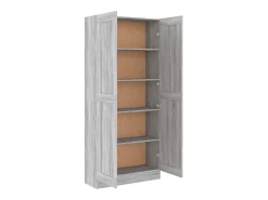 Krimpen aan den IJssel Estantería madera contrachapada gris Sonoma 82,5x30,5x185,5 cm