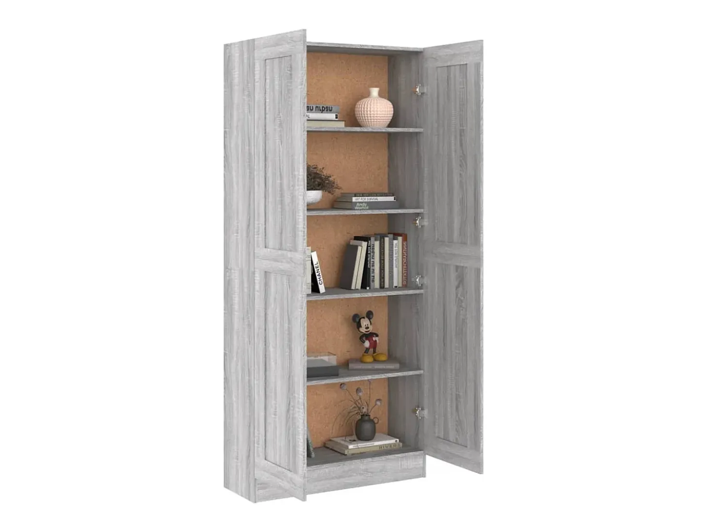 Krimpen aan den IJssel Estantería madera contrachapada gris Sonoma 82,5x30,5x185,5 cm